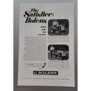 1969 Vintage Bolens  Lawn and Garden Tractor Advertisement The Satisfier